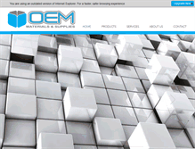 Tablet Screenshot of oemmaterials.com